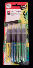 Marabu Mixed Media Art Crayon / Watercolour Crayon Set of 4 – Green Jungle – New