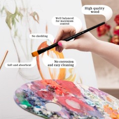 Set of 12 Acrylic Paint Brushes Professional | Acrylic & Oil Masters | Oil Pa…