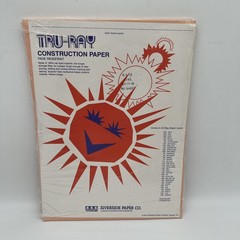 1991 12SC Salmon “Sealed” 50 Sheets True Ray Construction Paper Riverside Rare