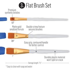 11-Piece Multi-Surface Skintone Acrylic Craft Paint Kit with 3 Brushes