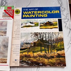 Vtg Art Painting Instruction Books Lot 7 Trees Landscape Seascape Watercolor Oil
