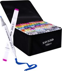 168 Colors Alcohol Markers – Dual Tip Markers for Kids or Adults in Coloring