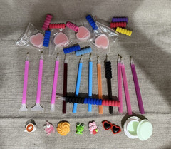 Diamond Painting Tool Kit 12 Pens Grips + 7 Coverminders DAC Wax Lot