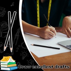 24 PCS Black Colored Pencils PreSharpened Professional Wooden Art Painting