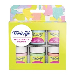 Fevicryl Acrylic Colors Pastel Kit of 10 Colors x 15 ml DIY Paints Free Shipp US