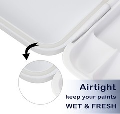 Airtight 18-Well Watercolor Palette with 2 Mixing Areas – Perfect for Travel