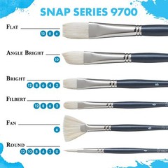 Snap White Synthetic Paint Brush Set For Acrylic And Watercolor Includes 4 Paint