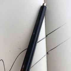 Cretacolor Classic 430 01 Clutch Pencil Lead Holder Jumbo Sized, Black & Silver