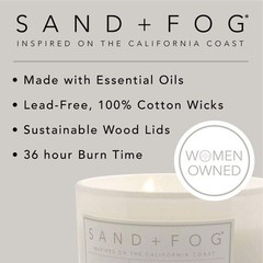 Sand + Fog Scented Candle – California Beach House – Additional 12 oz, Gray