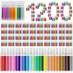 Watersay 1200 Pcs Mini Markers Bulk Colored Pen 3.4 Inch Vibrant Colors Porta…