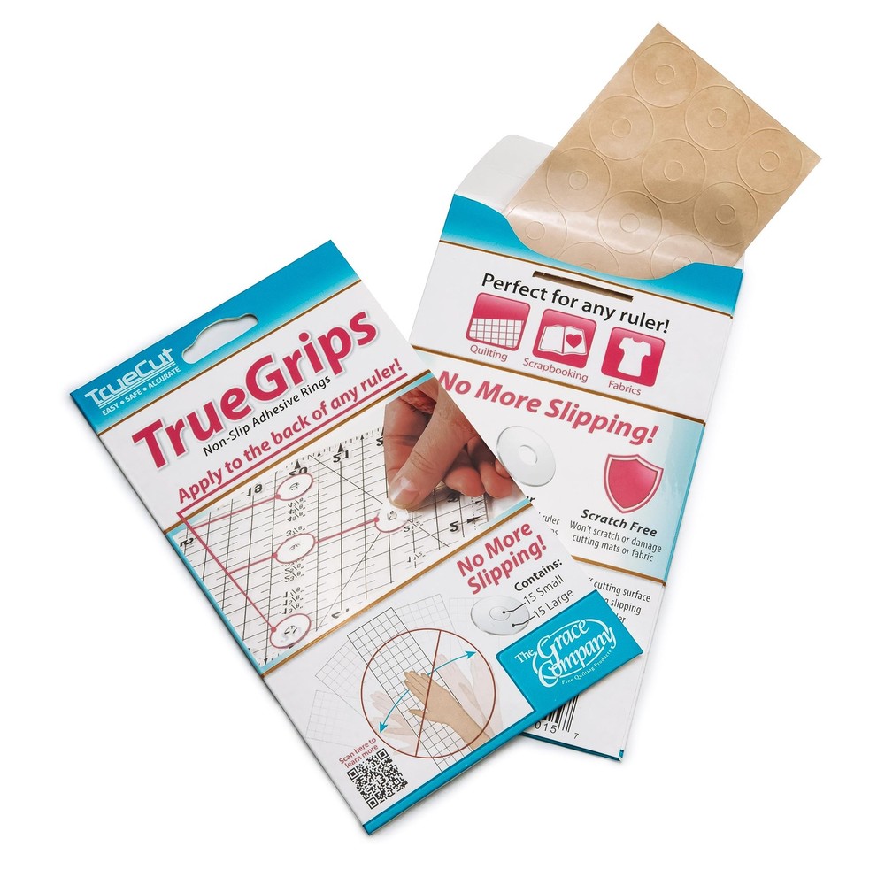 TrueCut TrueGrips Non-Slip Ruler Grips for Quilting Rulers | No-Slip Quilt Ru…