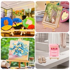 10 Pack 9 Inch Wood Easels,Art 9 inches x 7 x 5 inches, color