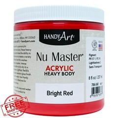 Handy Art Bright Red Acrylic Paint 8 oz