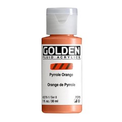Fluid Acrylics Pyrrole Orange 1 oz Bottle Artist Professional Paint Craft