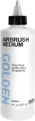 Airbrush Medium by GOLDEN, 8 fl. oz. Bottle, 8 Fl Oz (Pack of 1), White