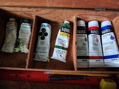 Vtg Paint Lot Snap Case Grumbacher Pre Tested Hyplar Academy Acrylic Liquitex