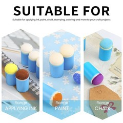 40PCS Finger Sponge Daubers W/Storage Case – Great for Applying Ink Chalk Pai…