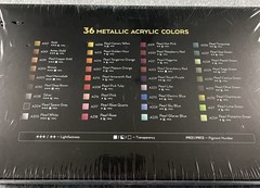 Arteza Metallic Acrylic Paint Set of 36 Colors/Tubes (22 ml, 0.74 oz.) NIB New