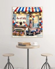 Independence Day Diamond Art Kits for Adults, 4th of July Patriotic Shop Diamond