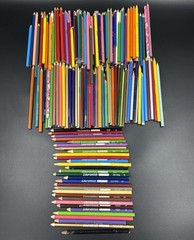 30 Laurentien + 160 Other Assorted Coloured Pencil Crayons Mixed Brands & Sizes