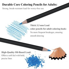 Colored Pencils for Adult Coloring Books, 72 Color Pencil Set, Soft Core Colo…