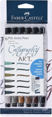 Calligraphy Pitt Artist Pen Set – 6 Subtle Toned Calligraphy Pens
