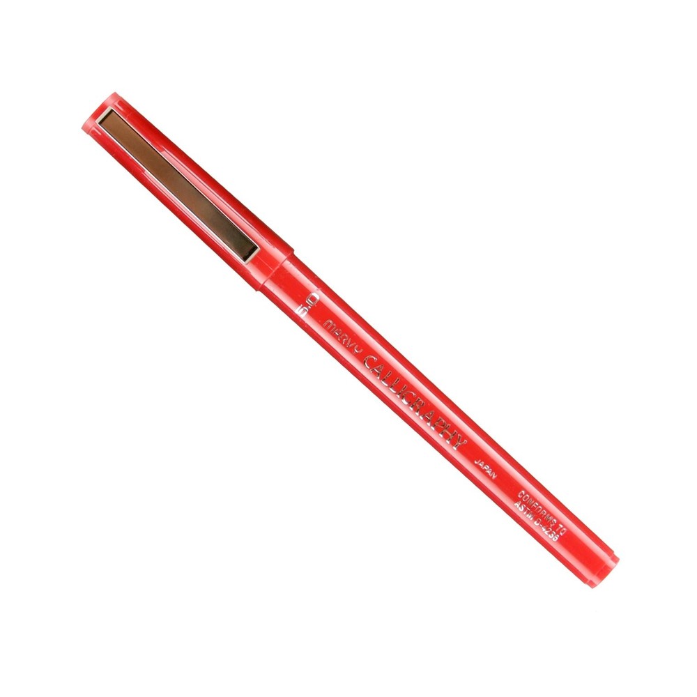 Uchida Of America 6000B-C-2 Calligraphy Marker, 5.0mm, Red,Art Pens & Markers