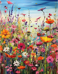 Wild Flowers Paint by Numbers Kits for Adults,Flower Paint by Numb…