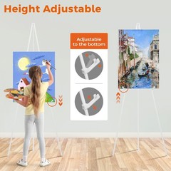 63″ Easel Stand for Wedding Signs, Posters, Portable Artist Easel for Paintin…