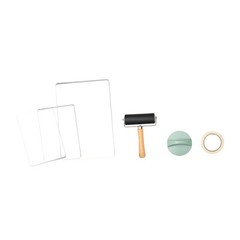 Gel Printing Plate Kit Practical Durability with Roller Art Printmaking Tool
