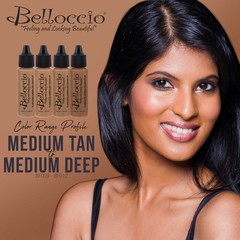 New Belloccio Pro Airbrush Makeup MOCHA SHADE FOUNDATION Flawless Face Cosmetics