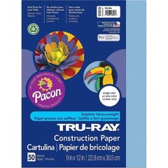 ® Construction Paper 50% Recycled 9″ x 12″ Sky Blue Pack Of 50