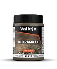 Vallejo – Diorama FX Earth Textures | Dark 6.78 Fl Oz (Pack of 1), Brown