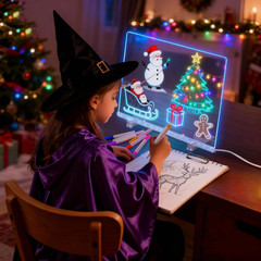 LED Drawing Board for Kids- Erasable Acrylic Electronic White Boards,15.8”X11.9