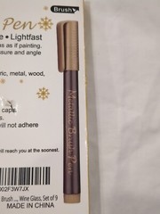 Metallic Color Brush Pens-Set Of 9 WaterBased Ink- Non Toxic- Acid Free- New