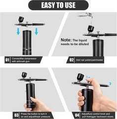 Airbrush Kit, Rechargeable Cordless Airbrush with Compressor, Non-Clogging Hi…