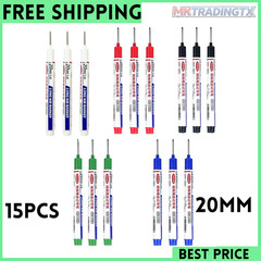 Long Head Deep Hole Marker Pens 15PCS Long Nib Marker 20Mm Quick Dry Waterproof