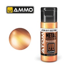 AMMO ATOM Acrylic Paint Metallic – Gold Pink New