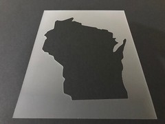 Wisconsin #1 Stencil 10mm or 7mm Thick, States, College, Outline, Crafts
