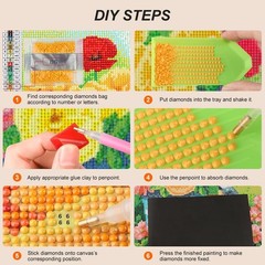 Bird Diamond Painting Kits for Adults, Round Gem Art Kits for Beginner, 5D DIY X