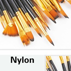 Paint Brush Set Oil Watercolor Gouache Pens with Palette Knife and Sponge Multi
