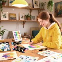 120 Colors Acrylic Paint Markers – Dual Tip Brush & Fine Pens for Rock, Canvas,