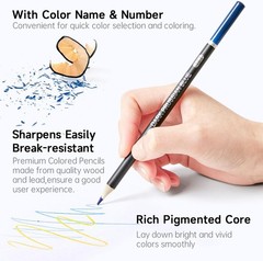 174 Colored Pencils, Soft Core Color Pencil Set for Adult Coloring Books Artist