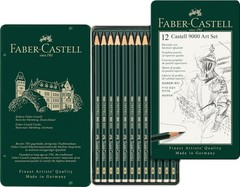 Set of 12 Break-Resistant Graphite Pencils 8B-2H – Ideal for Artists & Designers