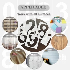 12 Inch Large Number Stencils Reusable Plastic Crafts Lettering Kit Set