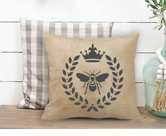 Stencils Joanie Laurel Honey Bee Wreath French Crown Cottage Farmhouse DIY Signs