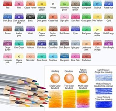 48 Colored Pencils for Adult Coloring Books, Soft Core Coloring Set,Professio…