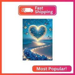 DPHERO Heart Diamond Painting Kits for Adults,5D Butterfly Diamond Art Kits for