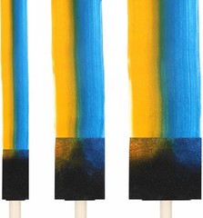 120 Pcs Foam Brush,1” Paint Brushes, Wood Handle Sponge 120PCS, Black