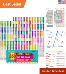 Deluxe 360 Color Gel Pen Set – Non-Toxic, Smooth Writing, Perfect for Art Lovers